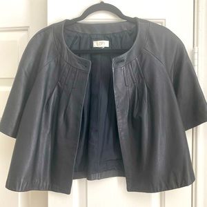Short Sleeve Leather Jacket